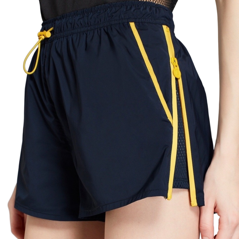 🎬Hunter for Target  Navy and Yellow Athletic Shorts with side zips size S GUC